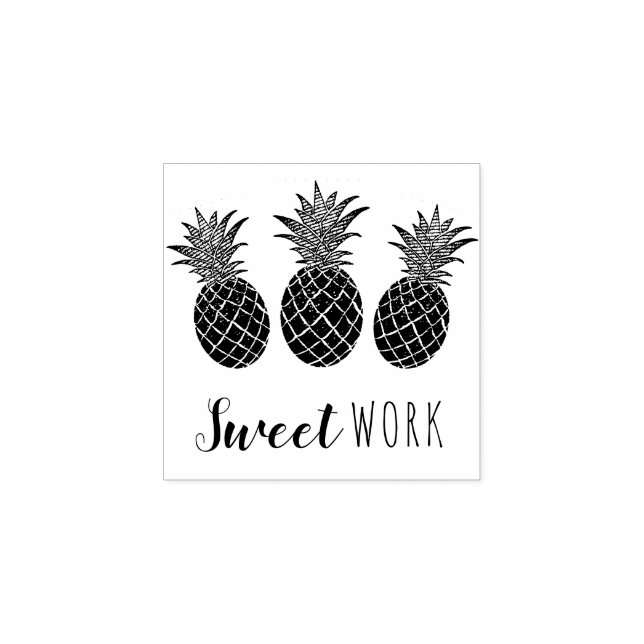 School Teacher's Sweet Work Pineapple Rubber Stamp (Imprint)