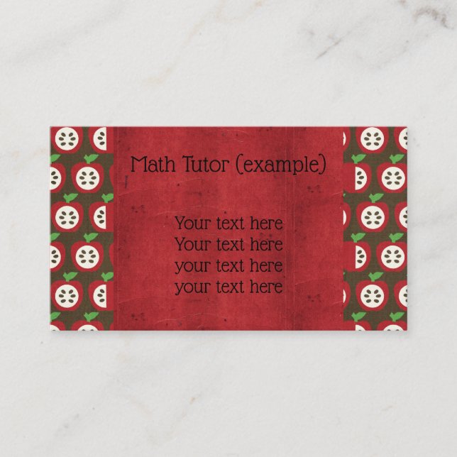 School/Teaching/Tutor Business Card (Front)