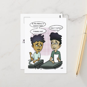 School Test Funny Postcard