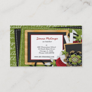 School theme business card