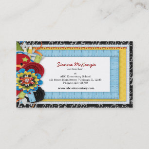 School theme business card