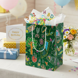 School theme medium gift bag