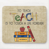School Theme Teachers Touch a Life Custom Mousepad