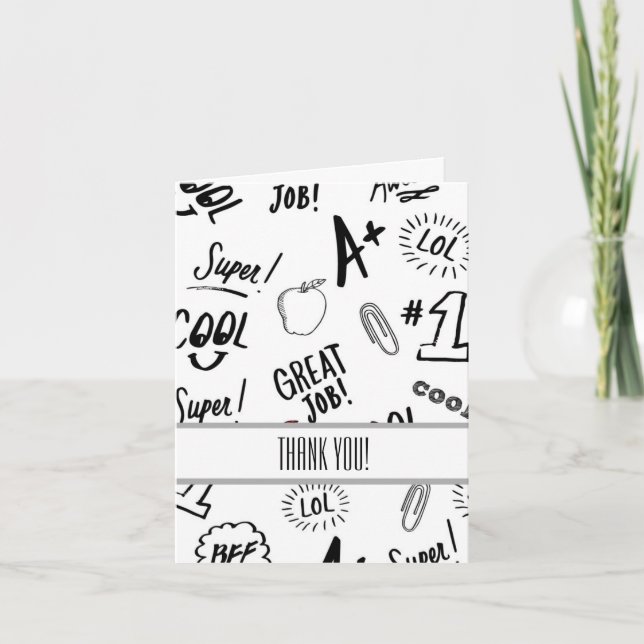 School Time Thank You Card (Front)