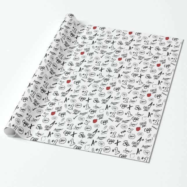 School Time Wrapping Paper (Unrolled)