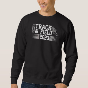School Track & Field 2023 Team White & Grey Text Sweatshirt