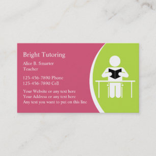 School Tutoring Business Cards
