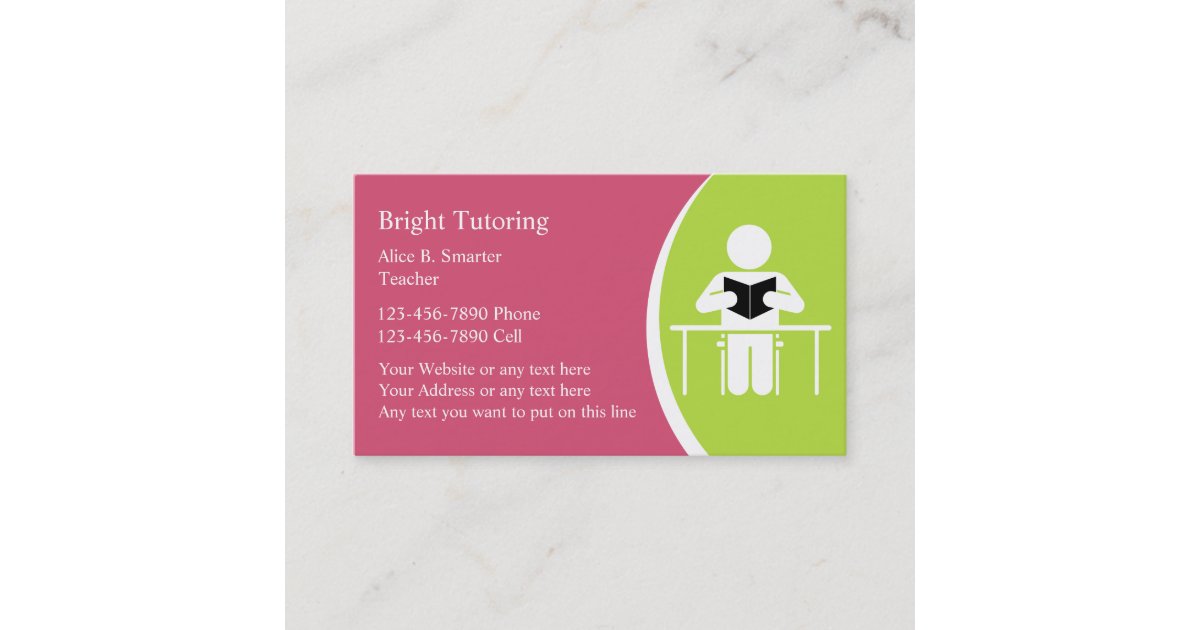 School Tutoring Business Cards Zazzle