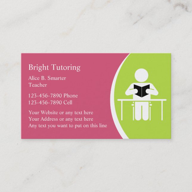 School Tutoring Business Cards (Front)