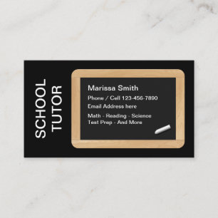 School Tutoring Teacher Business Card
