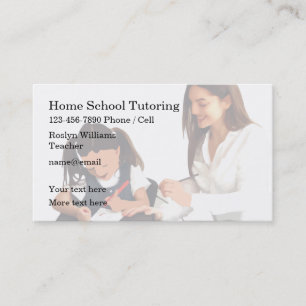 School Tutoring Teacher Theme Business Card
