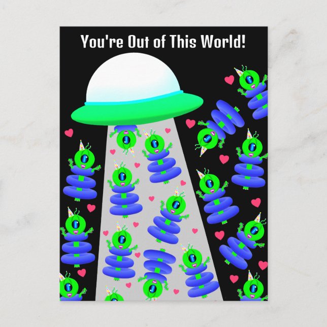 School Valentine with aliens by Jo Images Postcard (Front)