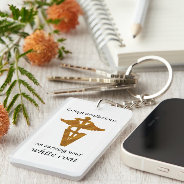 School Veterinary White Coat Ceremony Key Ring (Front Right)