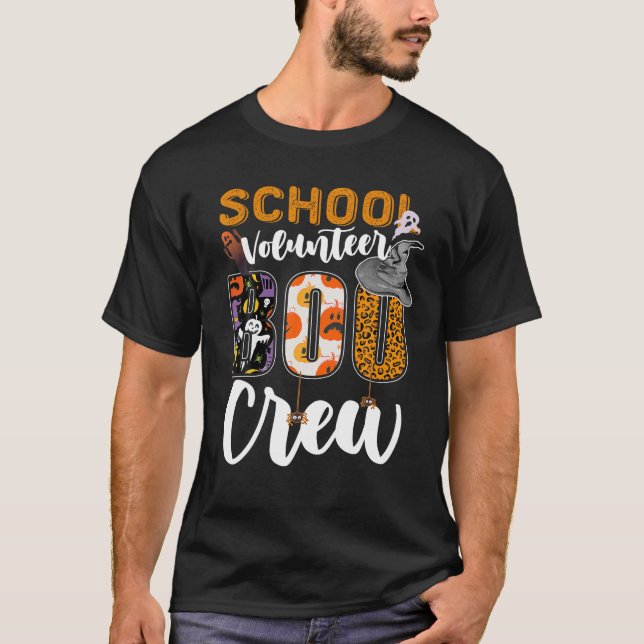 School Volunr Boo Crew Halloween Matching T-Shirt (Front)