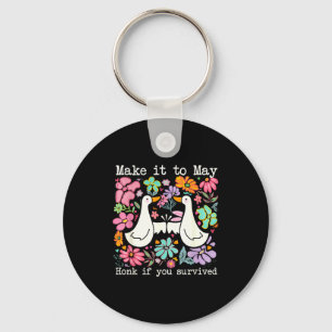 School year end make to may funny teacher goose key ring
