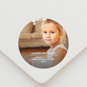 School Year Keepsake Photo Classic Round Sticker