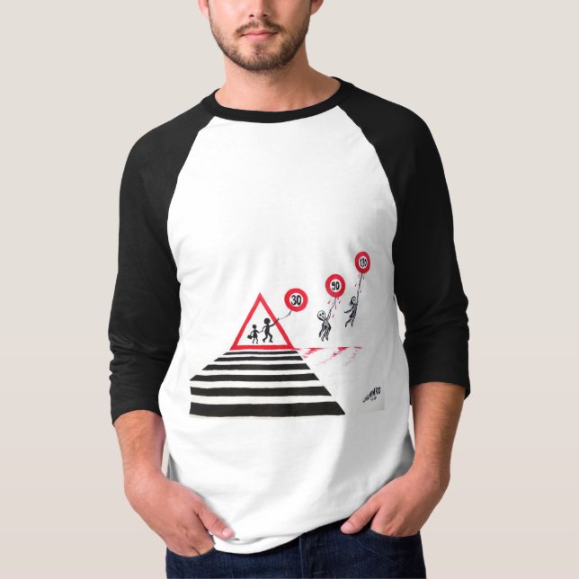 School zebra crossing balloons T-Shirt (Front)
