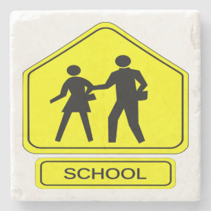 School Zone Stone Coaster