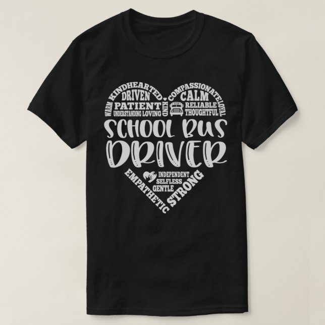 Schoolbus driver school bus driver T-Shirt (Design Front)
