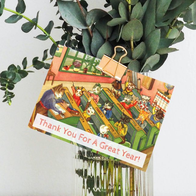 Schoolclass with kittens Teacher Appreciation card (Creator Uploaded)