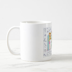Schoolgirls with Oversized School Stationery Coffee Mug