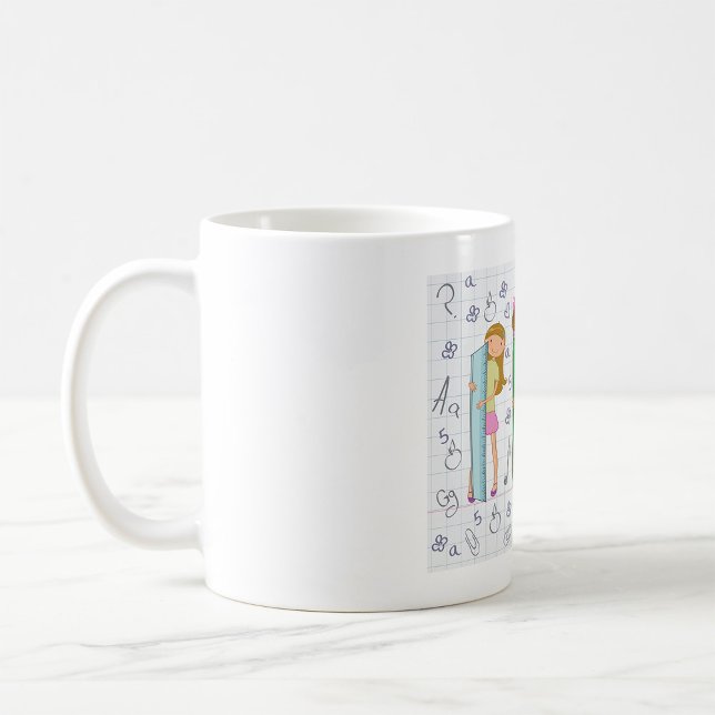 Schoolgirls with Oversized School Stationery  Coffee Mug (Creator Uploaded)
