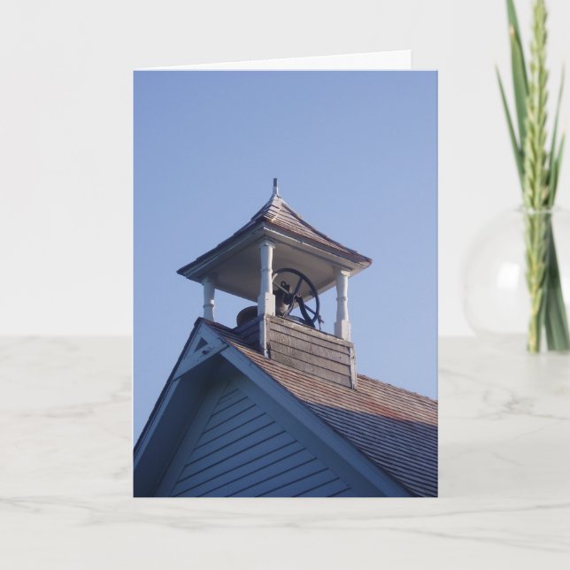 "Schoolhouse Belltower" Congratulatory Card (Front)