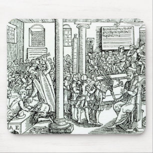 Schoolroom scene in Tudor times Mouse Mat