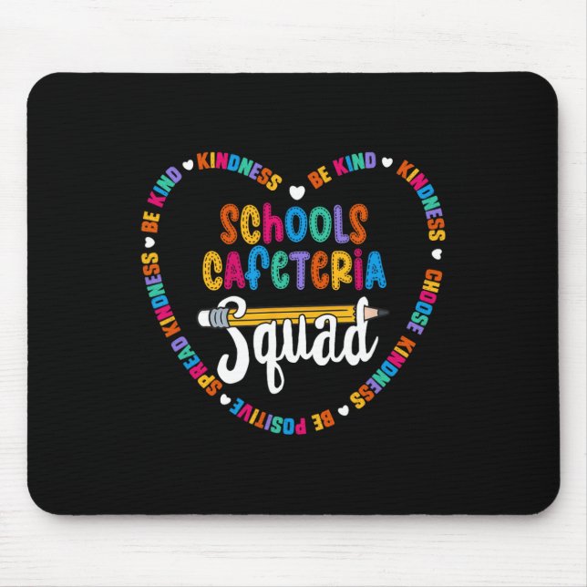 Schools Cafeteria Squad Byck To School Happy First Mouse Mat (Front)
