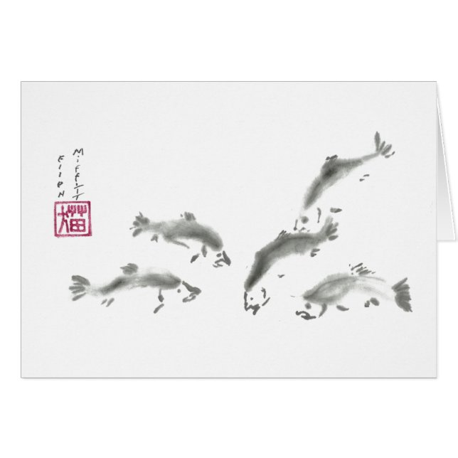 Schools In - Sumi-e Salmon (Front Horizontal)