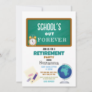 Schools Our Forever Retirement Party Teacher Invitation