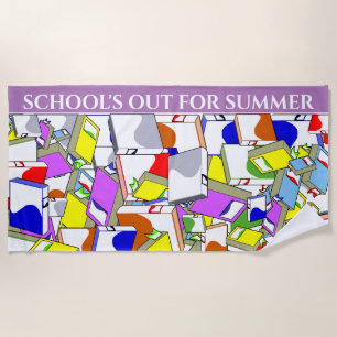 "SCHOOL'S OUT FOR SUMMER" beach towel. Beach Towel