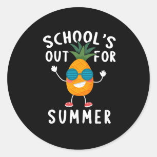 Schools Out For Summer  Classic Round Sticker