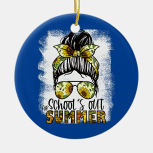 School's Out For Summer End Of Year Teacher Gifts Ceramic Tree Decoration