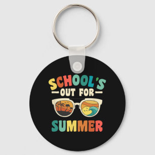 School's Out For Summer For Groovy Students Teache Key Ring