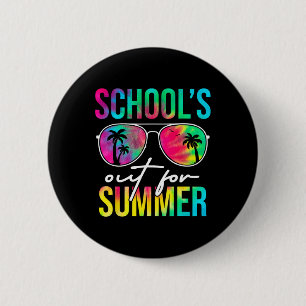 Schools Out For Summer Graduation Students Teacher 6 Cm Round Badge