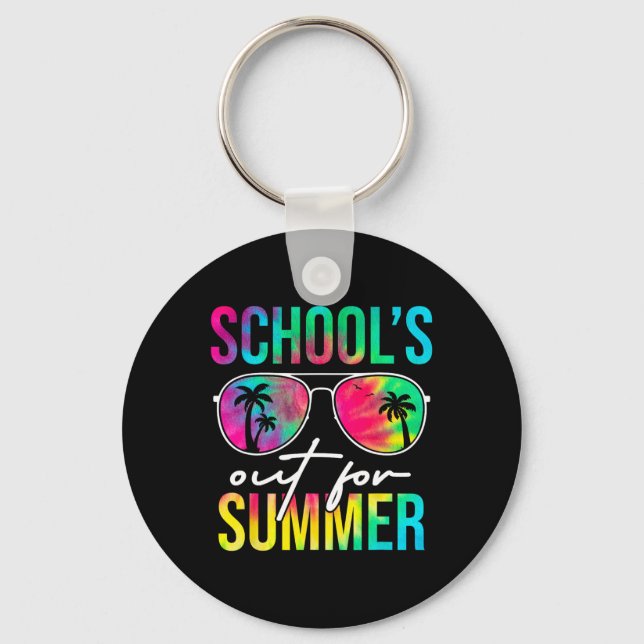 Schools Out For Summer Graduation Students Teacher Key Ring (Front)