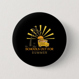 Schools Out For Summer- Happy Kids 6 Cm Round Badge