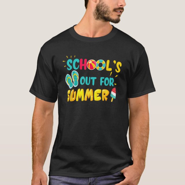 Schools Out For Summer Happy Last Day Of School Vi T-Shirt (Front)