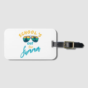 School's out for summer luggage tag