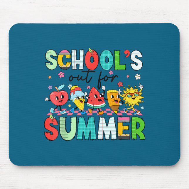 Schools out for summer summer is calling book mouse mat (Front)