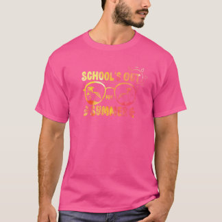 School's Out For Summer Tie Dye Glasses  Teacher T-Shirt
