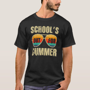 School's Out For Summer Vacation Sunglasses Vintag T-Shirt
