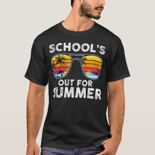 School's Out For Summer Vacation Tropical Beach Su T-Shirt