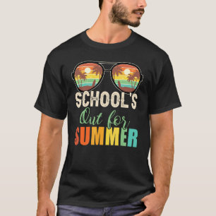 School's Out For Summer Vintage Sunglasses New Tea T-Shirt