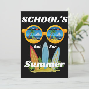 Schools out for the summer thank you card