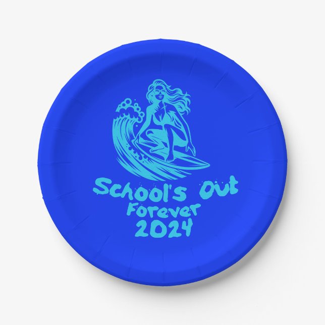 School's Out Forever 2024 Paper Plate (Front)