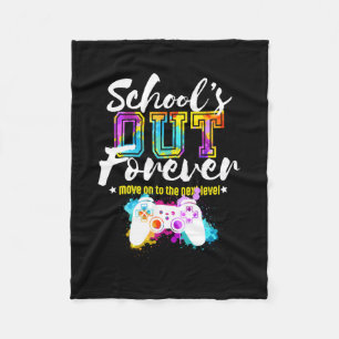 School's Out Forever Gamer Graduation Gift Move On Fleece Blanket