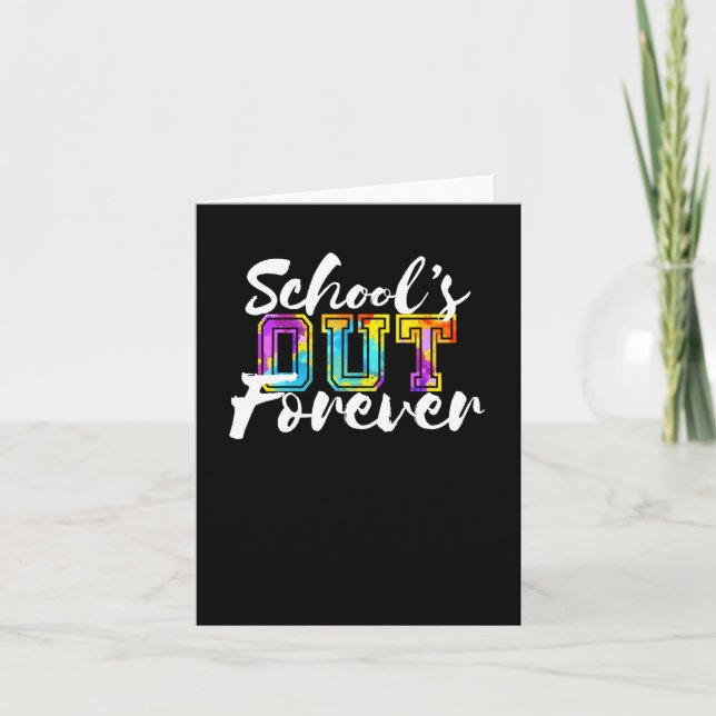 School's Out Forever Happy Last Day Of School Gift Card (Front)