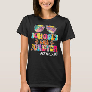 School's Out Forever Leopard Teacher Retired Life T-Shirt